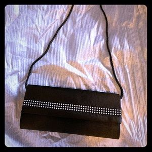 Timeless Black Rhinestone Clutch